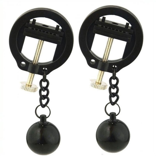 Weighted Orbs Torture Nipples Clamps - Breast and Nipple Toys