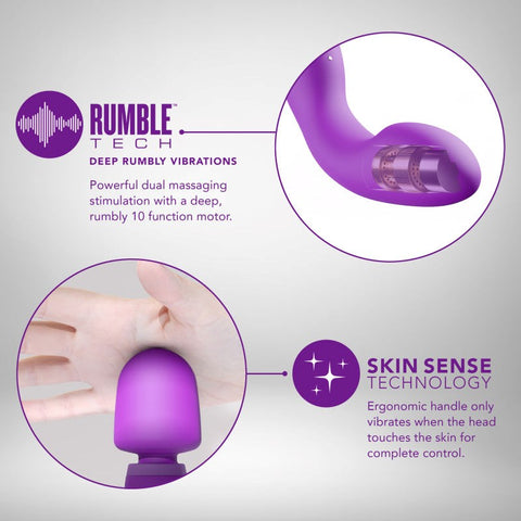Blush Novelties Wellness Dual Sense - Powerful Wand and Vibrator Combo - Body Wands