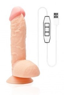 Wet Temper 7.5 Inch Veiny Vibrating Dong - - Vibrating Dildos