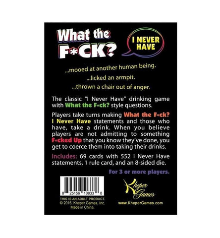 What The F*ck I Never Have Game - Sex Games, Coupons and Tricks