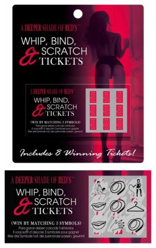 Whip Bind and Scratch Tickets - Sex Games, Coupons and Tricks