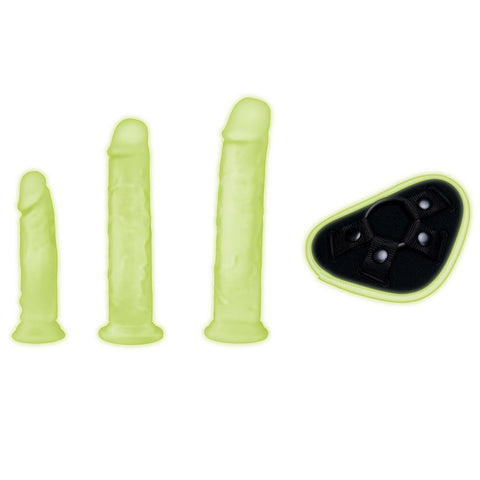 WhipSmart Glow In Dark 4pc Pegging Kit - Strap On Sextoys