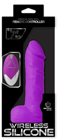 Wireless Silicone 7" Penis Shaped Vibrator with Remote - Realistic Dildos