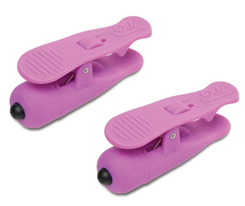 Pipedream Wireless Vibrating Nipple Clamps Purple - Nipple and Clit Clamps