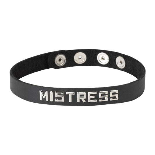Spartacus Mistress Adjustable Wordband Collar - Fancy Dress Ups