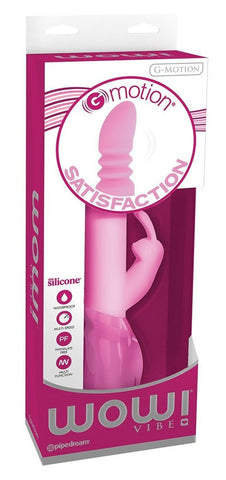 Pipedream Wow! G-Motion Triple Action Rabbit Vibrator - Rabbit Vibrators