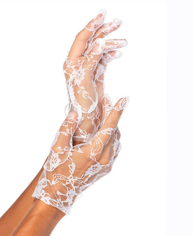 Wrist Length Lace Gloves - Fancy Dress Ups
