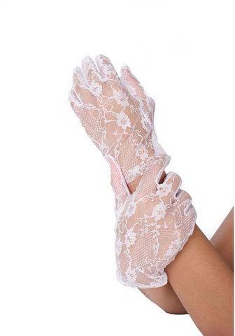 Wrist Length Lace Gloves - Fancy Dress Ups