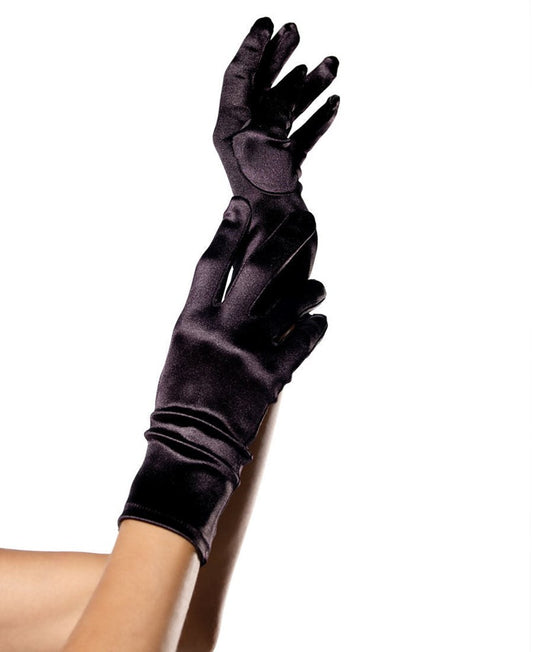 Wrist Length Satin Gloves - Fancy Dress Ups