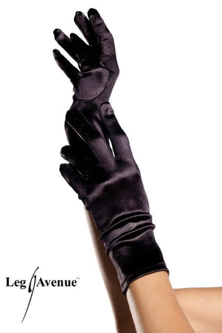 Wrist Length Satin Gloves - Fancy Dress Ups