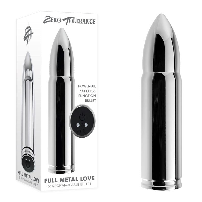 Zero Tolerance Full Metal Love Vibrating Bullet Massager - Bullet Vibrators