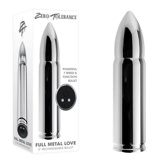 Zero Tolerance Full Metal Love Vibrating Bullet Massager - Bullet Vibrators