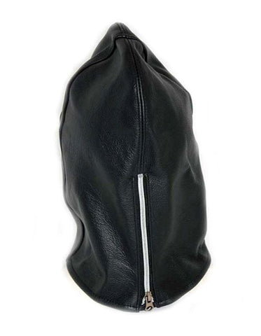 Zip It Leather BDSM Hood - Bondage Hoods