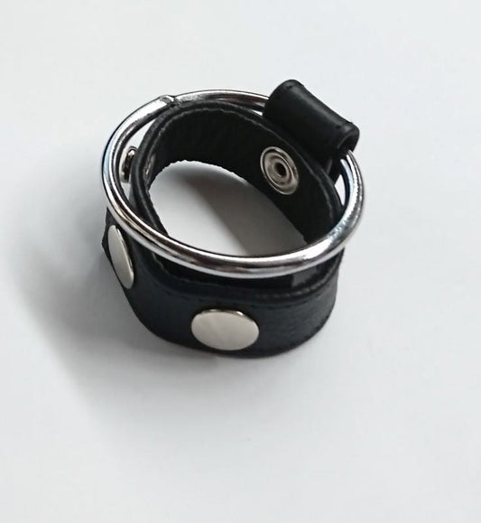 Sexy Dees Leather & Metal Cock Ring - Cock Rings