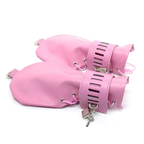Spartacus Faux Leather BDSM Mittens - Cuffs and Restraints