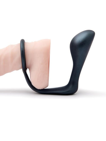 Dual Pleasure Powerhouse - B-Vibe Ringer Cock Ring and Prostate Plug - Butt Plugs