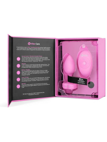 b-Vibe Remote Control Vibrating Jewelled Heart Butt Plug - Butt Plugs