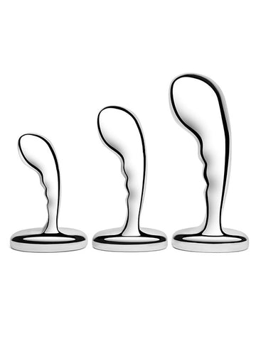 Premium Prostate Pleasure - B-Vibe Stainless Steel Plug Set - Prostate Toys