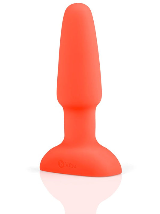 b-Vibe USB Rechargeable Rimming 2 Orange Butt Plug - Butt Plugs