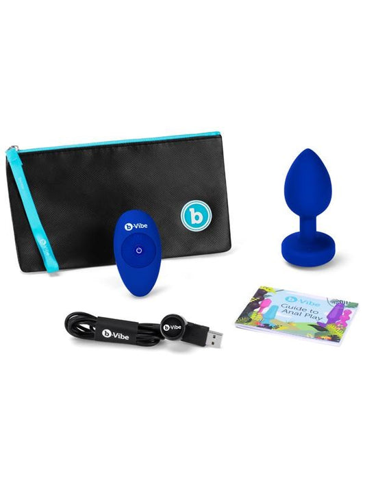 b-Vibe Vibrating Jewel Vibrating Anal Plug L / XL - Butt Plugs
