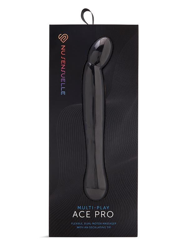 NU Sensuelle Ace Pro G-Spot, A-Spot and P-Spot Massager Black - - Prostate Toys