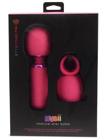 Nu Sensuelle Harlow Nubii - Rechargeable Pleasure Wand with Attachments - Body Wands