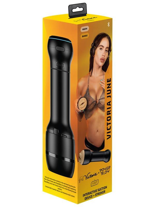 PowerBlow and Feel Victoria June Mouth Stroker Combo Set - Masturbators and Strokers