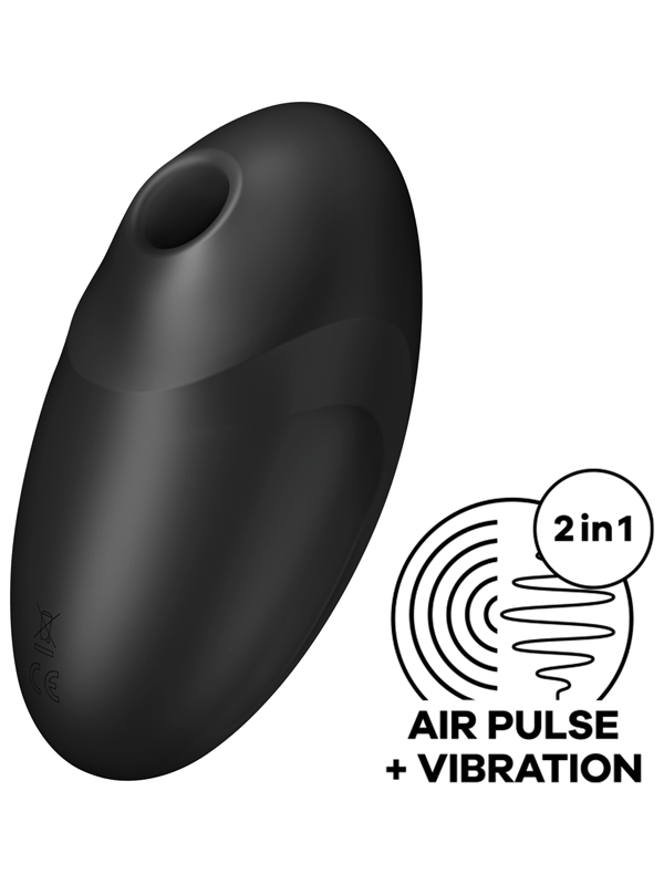 Satisfyer Vulva Lover 3 Black Air Pulse Clitoral Vibrator - Clit Ticklers and Pulsators