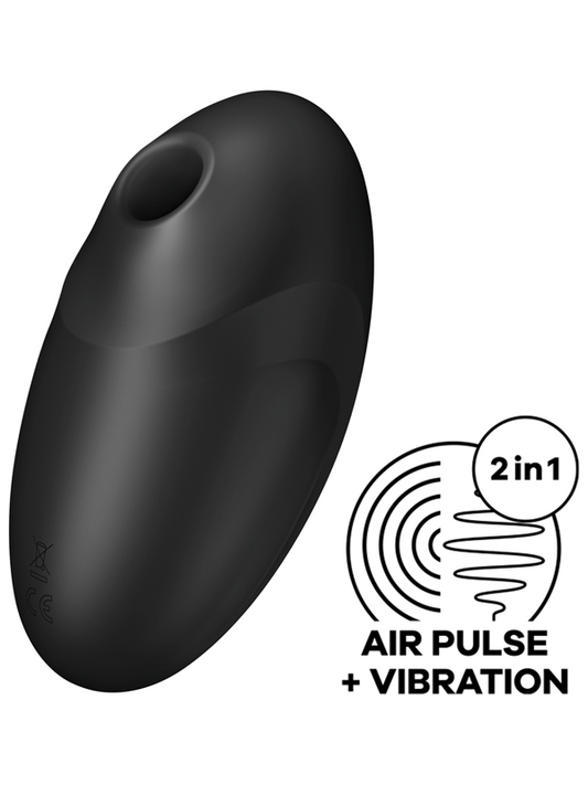 Satisfyer Vulva Lover 3 Black Air Pulse Clitoral Vibrator - Clit Ticklers and Pulsators