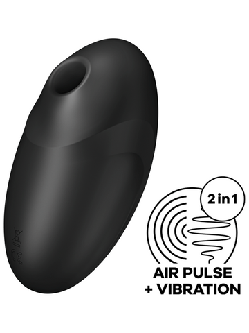 Satisfyer Vulva Lover 3 Black Air Pulse Clitoral Vibrator - Clit Ticklers and Pulsators