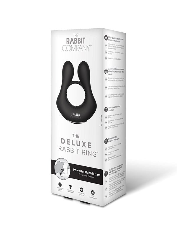 The Rabbit Company's Deluxe Vibrating Silicone Pleasure Ring - Silicone Cock Rings
