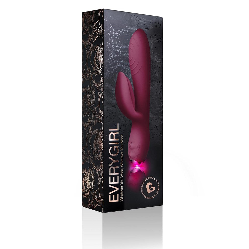 Indulgent Dual Stimulation - Every Girl Rechargeable Rabbit Vibrator - Rabbit Vibrators