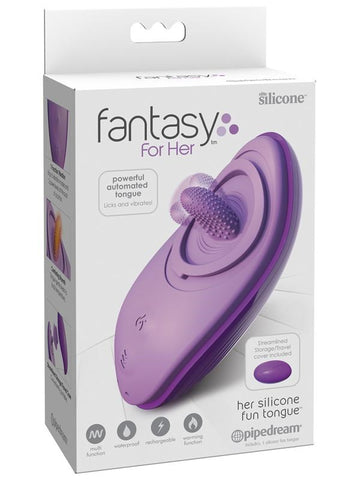 Fantasy For Her Her Silicone Fun Tongue Clitoral Vibrator - Clit Ticklers and Pulsators