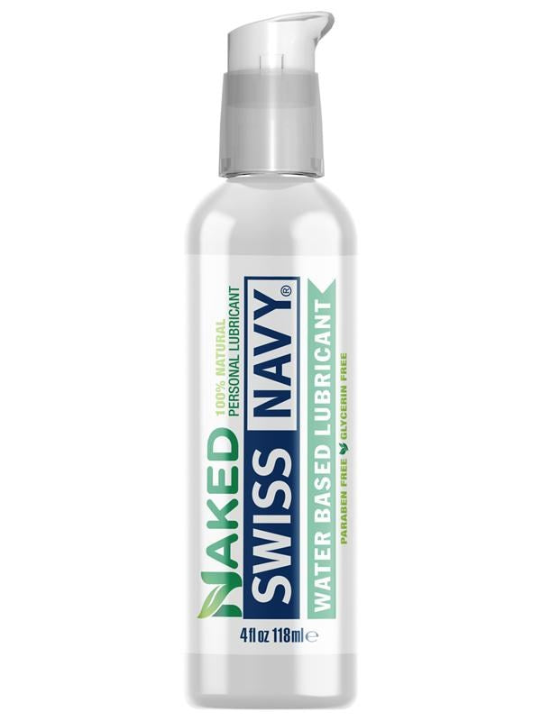 Naked All Natural Water Based Lubricant 4oz - - Water Based Lubes