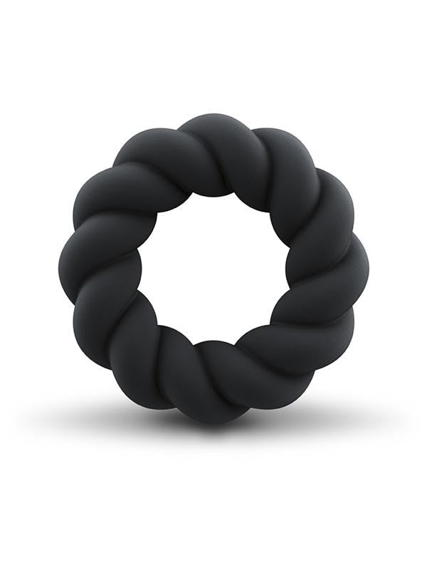 Rocks-Off Twist Stretchy Silicone Cock Ring - - Stretchy Cock Rings