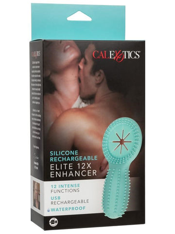 Silicone Rechargeable Elite 12X Enhancer Vibrating Cock Ring - Vibrating Cock Rings