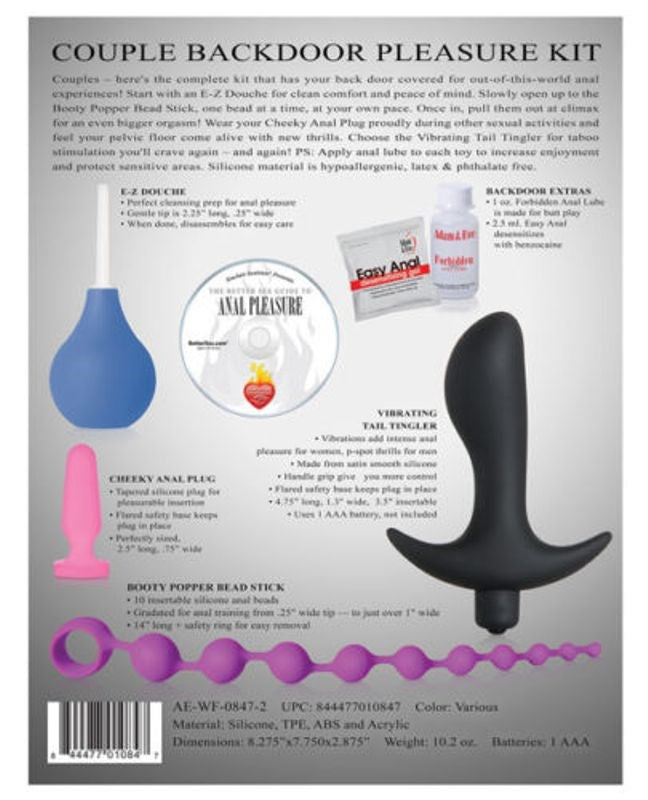 Adam & Eve Silicone Couple's Backdoor Pleasure Kit - - Sex Kits