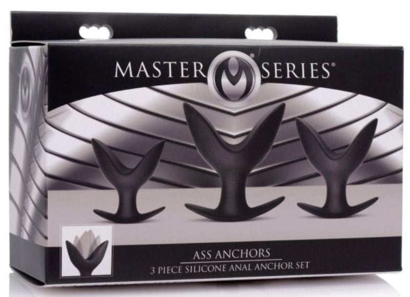 Ass Anchors 3 Piece Silicone Anal Anchor Set - - Sex Kits