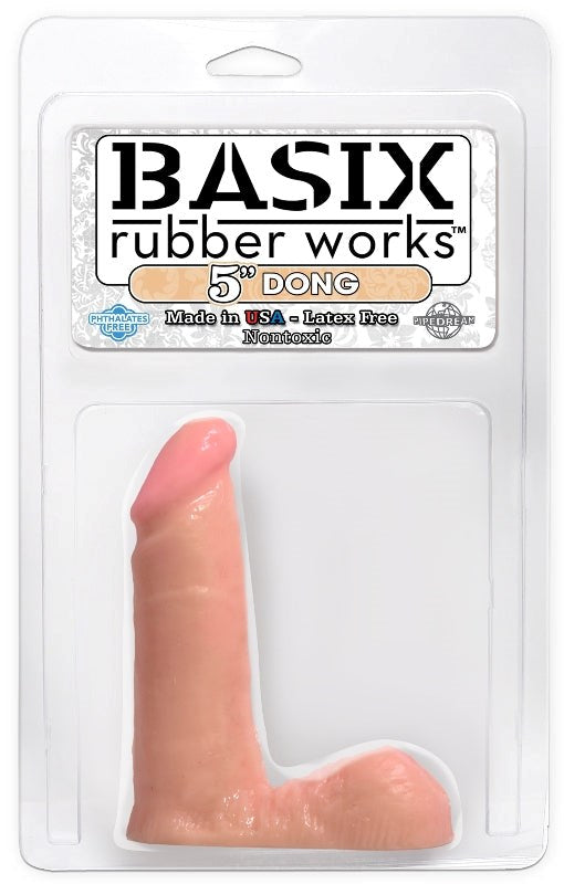 Basix Dong Flesh 5 inch Realistic Dildo - Realistic Dildos