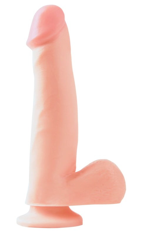 Basix Dong W/ Suction Cup 7.5in. Flesh - - Realistic Dildos