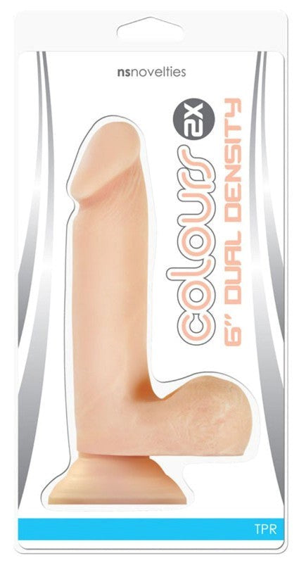 Colours 6 Inch Dual Density - Flesh - - Realistic Dildos