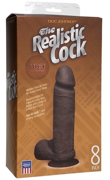 Doc Johnson The Realistic UR3 Cock with Balls 8 inch - Realistic Dildos