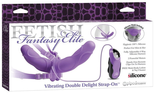 Fetish Fantasy Vibrating Double Delight Realistic Dildo - Strap On Sextoys