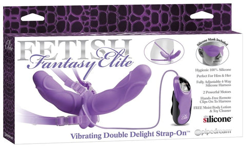 Fetish Fantasy Vibrating Double Delight Realistic Dildo - Strap On Sextoys