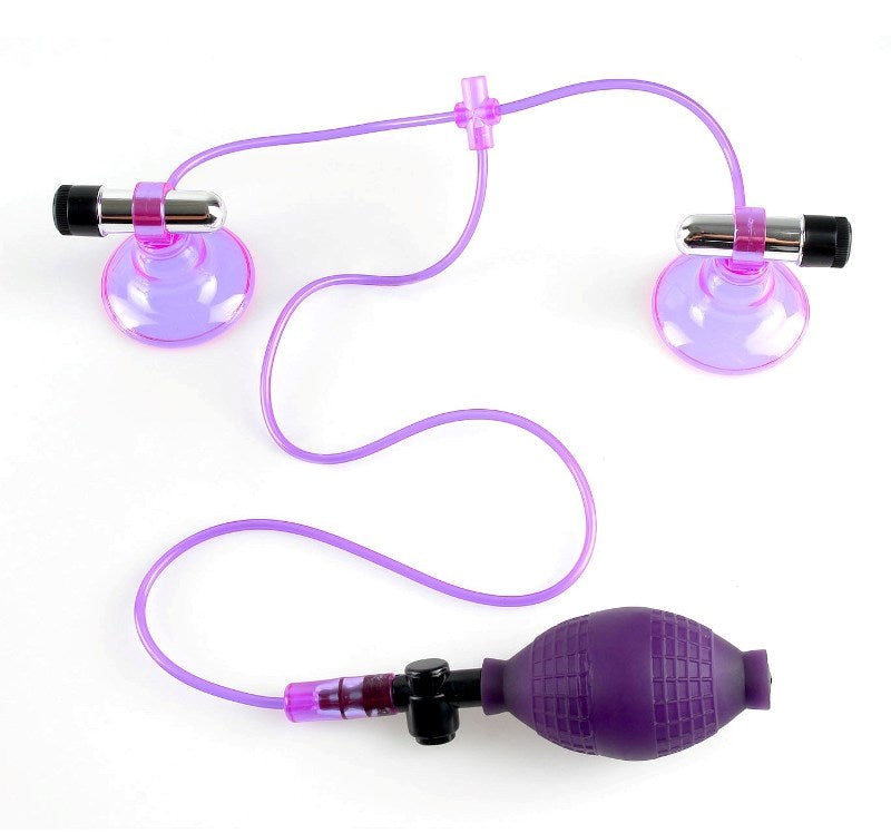 Fetish Fantasy Vibrating Nipple Pumps Super Suck-Hers - - Breast and Nipple Toys