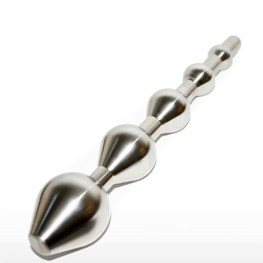 Five Stage Bulbed Steel Sex Probe - Anal Beads and Balls