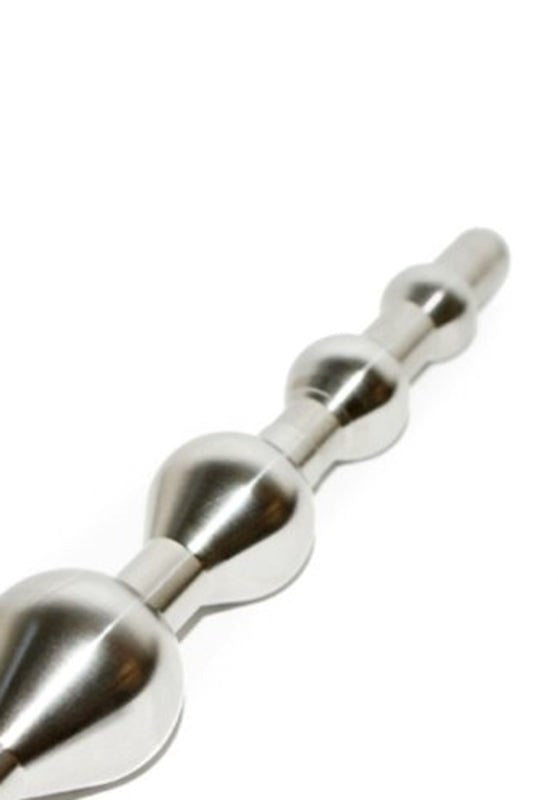 Five Stage Bulbed Steel Sex Probe - - Anal Beads and Balls