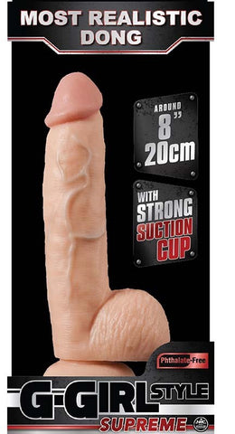 G-Girl 8" Dong Smooth Head - Realistic Dildos