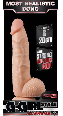 G-Girl 8" Dong Tapered Tip - Realistic Dildos