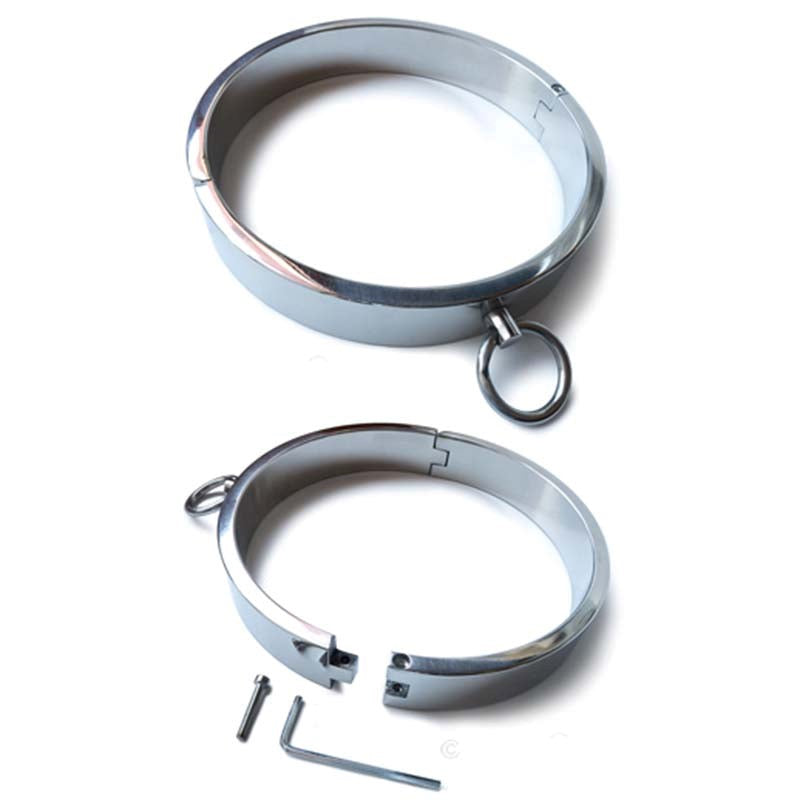 Heavy Stainless Steel Collar XL - - Steel Sex Toys